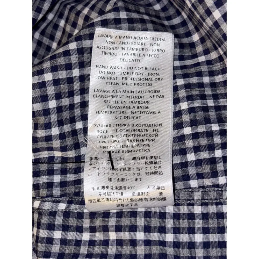 Gucci Authentic 2015 Frida Giannini Plaid Long Sleeves Button-Up Shirt 15/38